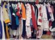 Rail of baby clothing collection