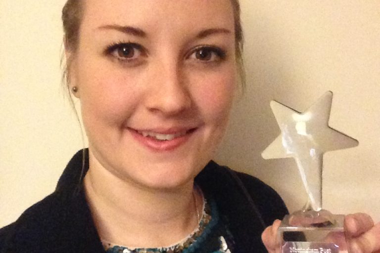 Rachael Hobbs receiving Enterprising Women Awards 2014